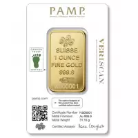  1oz Gold PAMP Lady Fortuna Minted Bar 99.99%